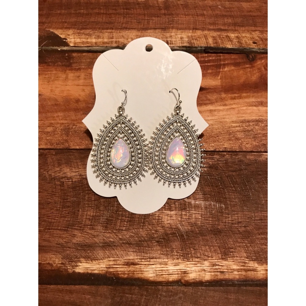 Opal Teardrop Earrings